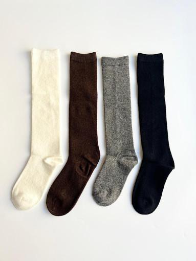 캐시미어 울니트 니삭스 여자 패션 롱 반양말