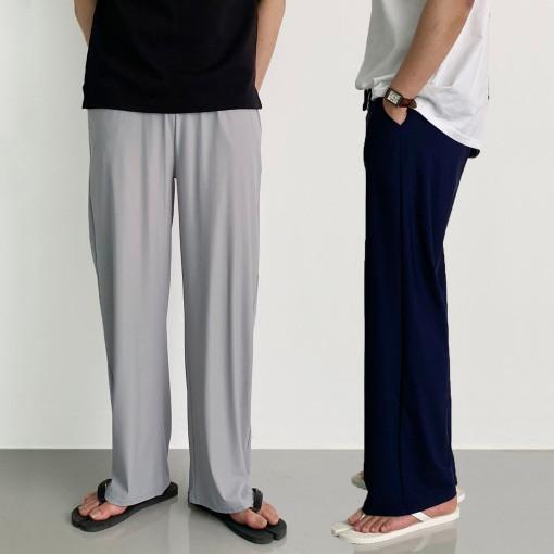 남자냉장고바지 남자와이드팬츠 구김없는 통넓은 바지