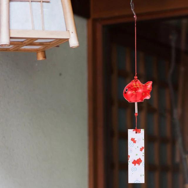 Goldfish Wind Chime Glass Wind Chime Japanese-Style Wind Chime Balcony Glass Wind Bell For Yard  Decor Garden Hanging Ornament