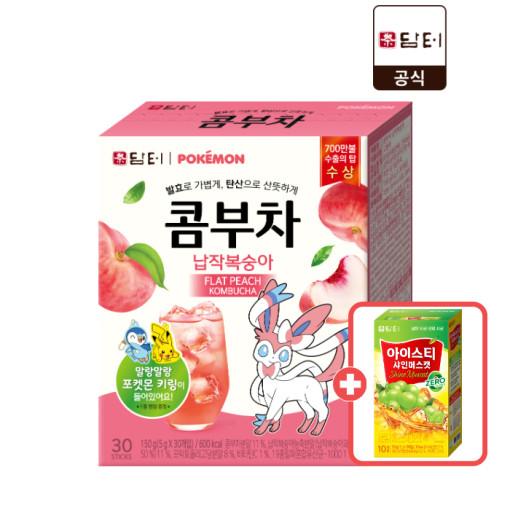 담터 포켓몬콤부차 납작복숭아30T + 피카츄 보틀 증정