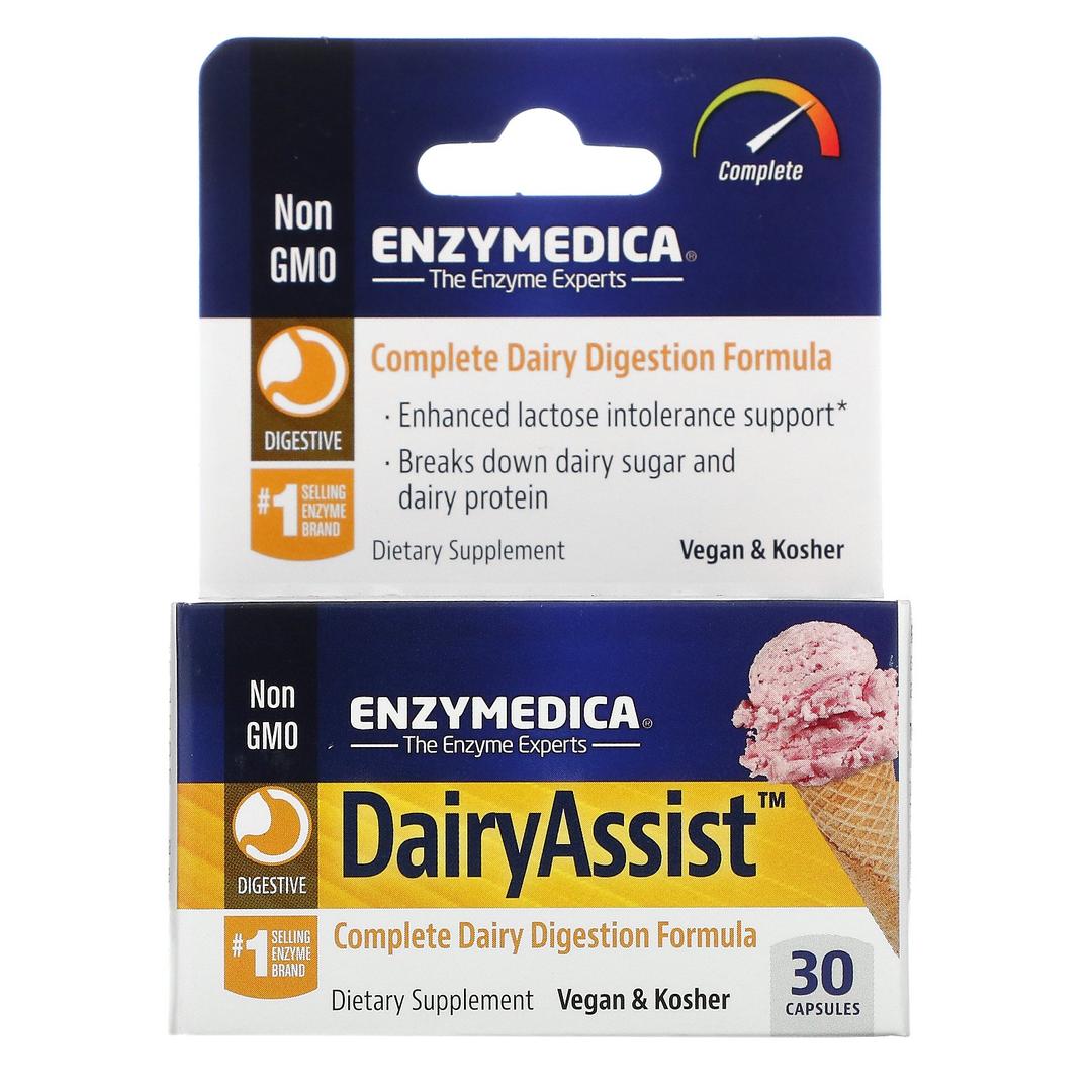 Enzymedica, DairyAssist, 캡슐 30정