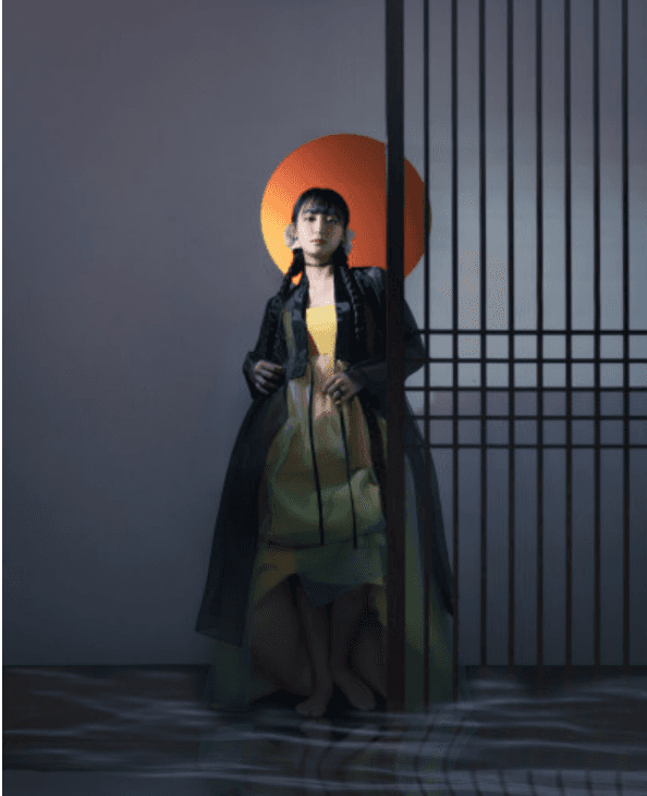 [한복대여 끝동아뜰리에] Dress HanBok Style NO 14. 블랙루마기 & 엘로우 한복드레스 , 맞춤한복, 한복대여, 한복드레스,퓨전한복드레스