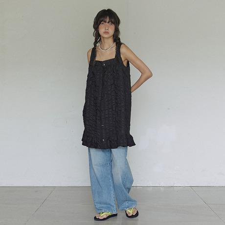 Volume seersucker dress