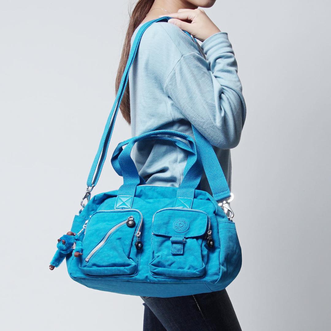 NWT Kipling Defea Bag Satchel Cross Body Duffle Bag French Blue |이베이쇼핑