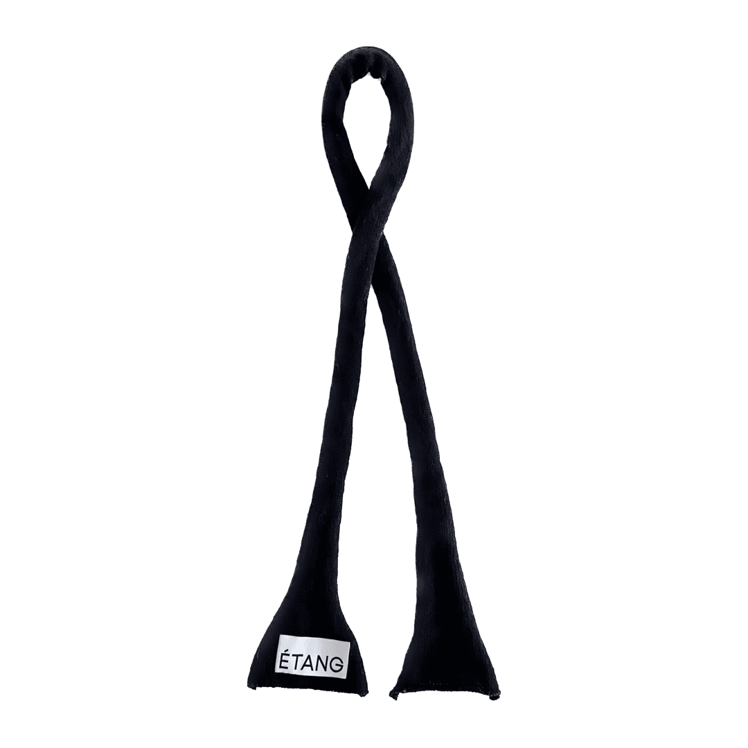 Étang Knit scarf | Cotton_black