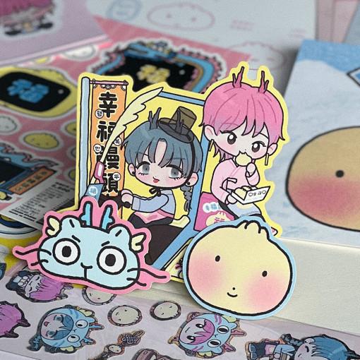 [자꾸자꾸 스튜디오] 행복만두점 조각스티커