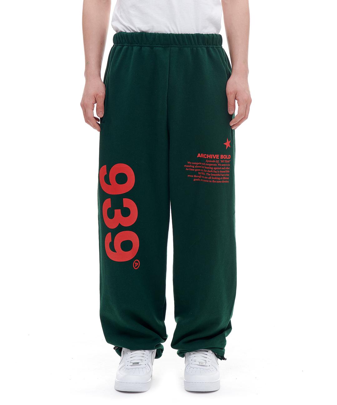 939 LOGO SWEAT PANTS (DEEP GREEN)