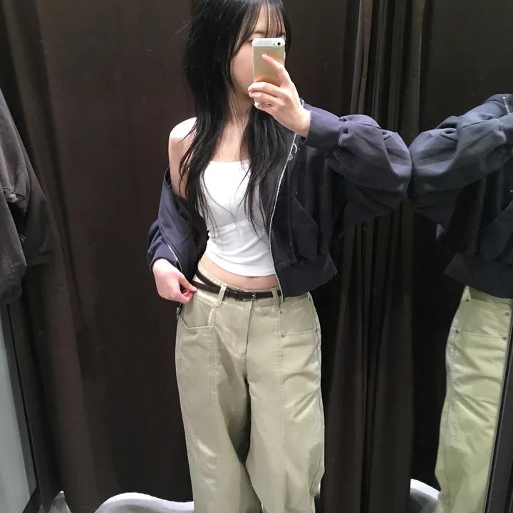 [봄팬츠/정착템] 리멋 사선 버튼 포켓 와이드 코튼 팬츠