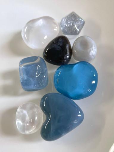 영롱 딥블루원석 신발꾸미기브로치 슈클립 8set 유니크악세사리 실버글리터 신발 레인부츠 장식참