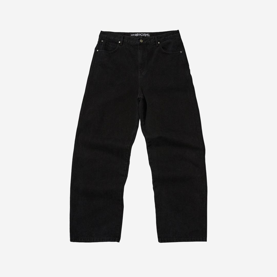 Suade Baggy Denim Black