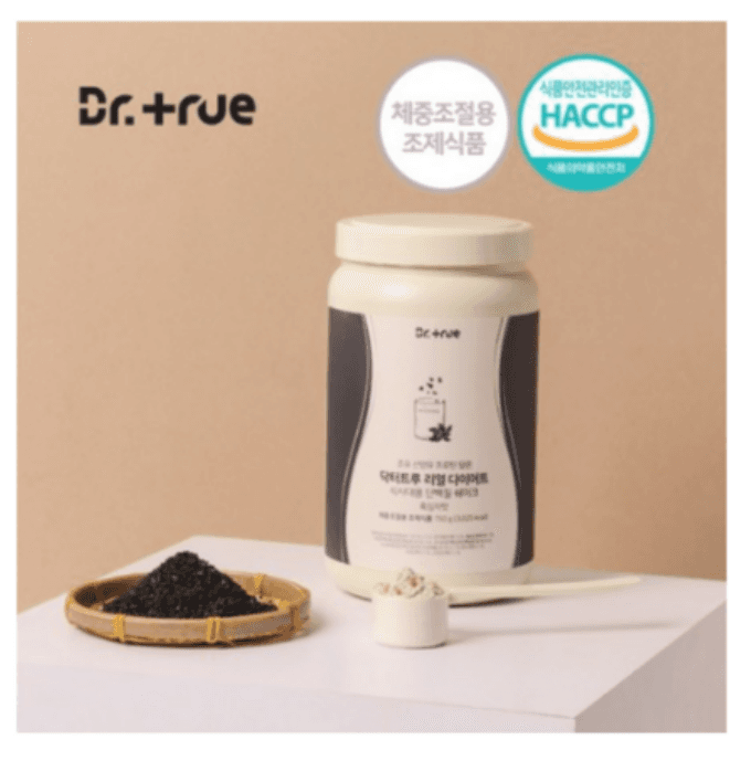 닥터트루 맛있는 단백질 쉐이크 다이어트 식사대용 초유 산양유 프로틴 흑임자맛 750g - 쉐이크/영양/선식 | 쿠팡