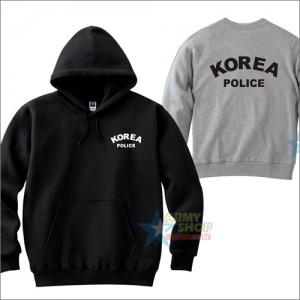 [후드티셔츠] KOREA POLICE 대한민국 경찰 후드 티셔츠 (경찰티셔츠)