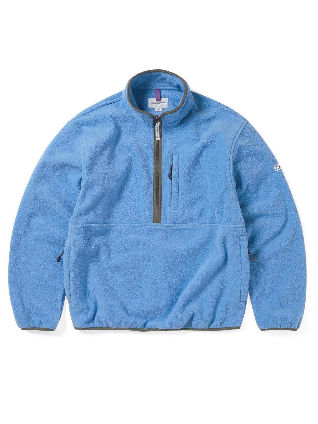 Half Zip Fleece Pullover Purple Blue