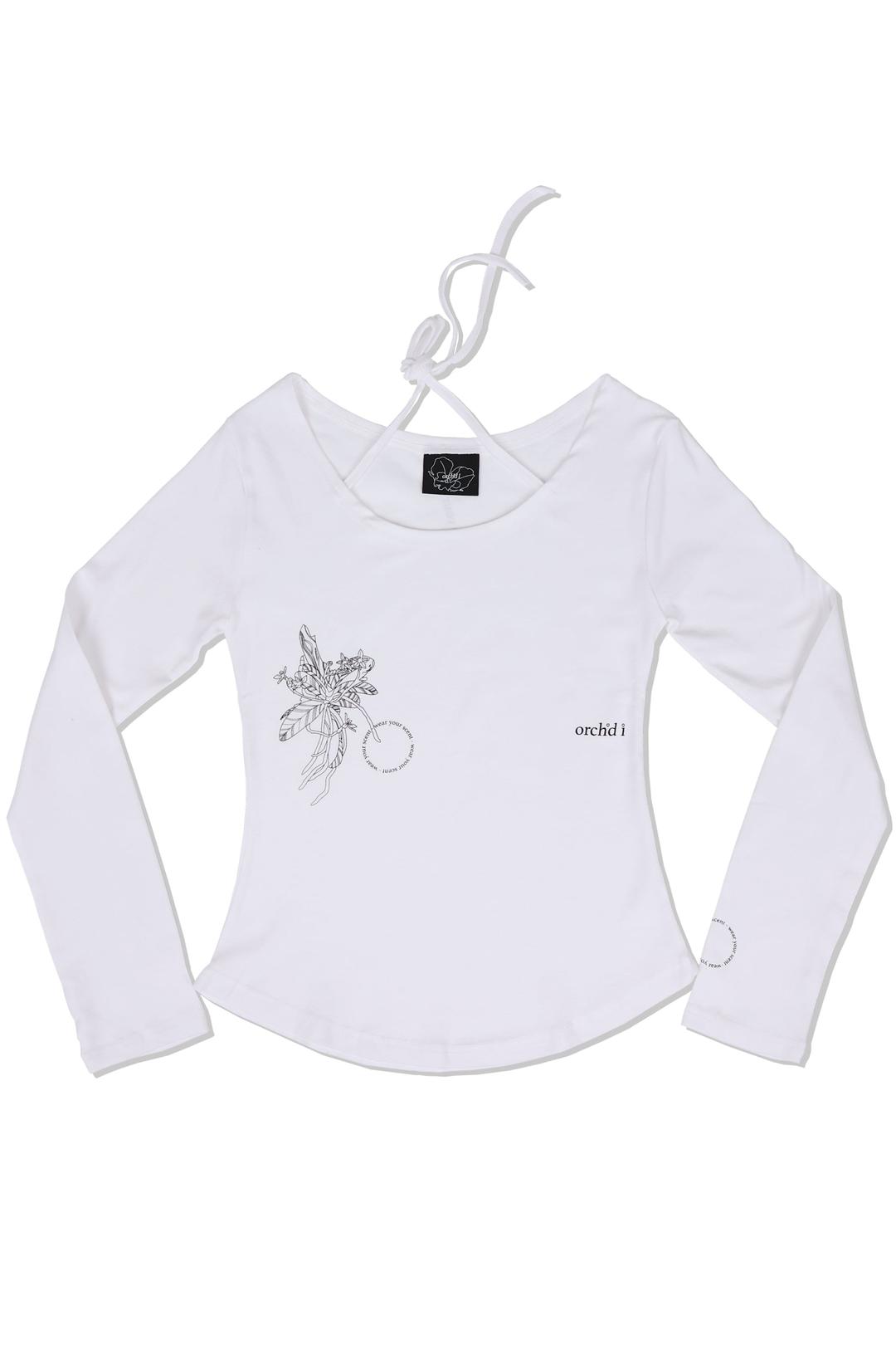 orchid letter tee (white)