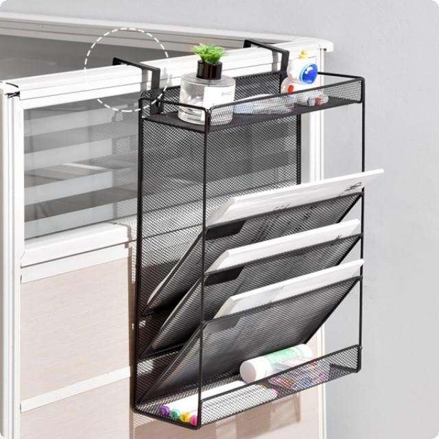 NEW 오피스 파티션걸이 3단정리 메탈선반