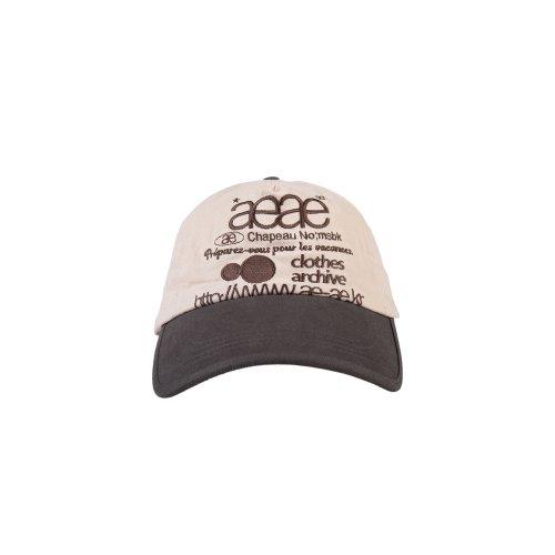 에이이에이이(AEAE)  WEB LOGO 5PANNEL CAP [CHARCOAL/MOCA] - 사이즈 & 후기 | 무신사