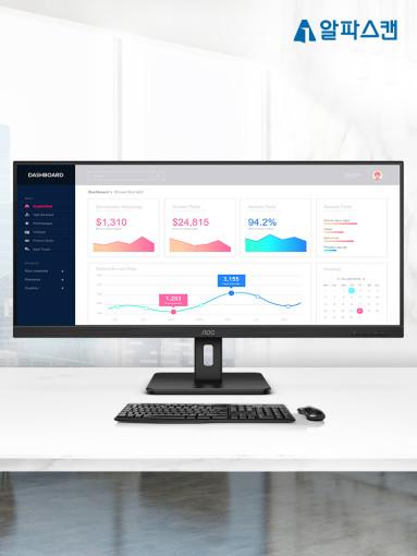 알파스캔 AOC U34E2M 울트라와이드 WQHD 100 시력보호 무결점 34인치 모니터