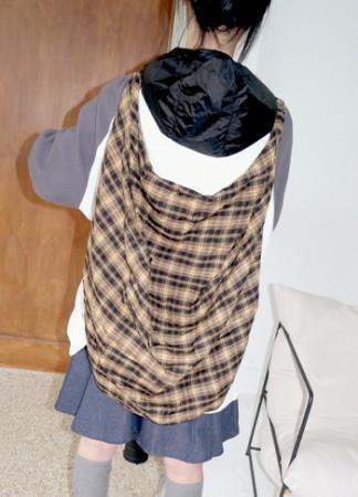 flannel check bag