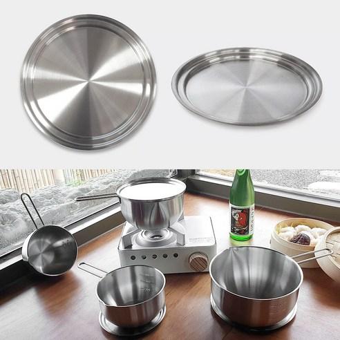 [쿠커스 판다] 에비히슈테른 레카 계량 멀티팟 전용 커버 겸 원형 스탠접시 2size / 한국 국내생산 / 스텐 뚜껑 스테인레스 편수냄비 플레이트 덮개 플랫 플레이팅 실버 쟁반 - 냄비/프라이팬 | 쿠팡