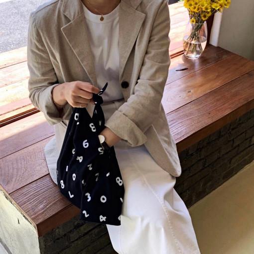 소우소우 숫자 에코백