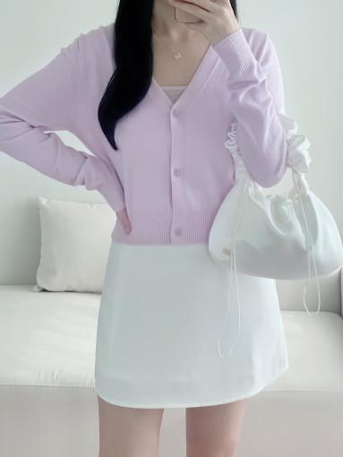 [사장픽🤍] Garden cardigan set 연보라 나시 가디건 세트