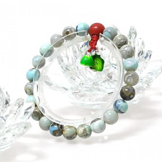 터키석마노 연잎 연밥 합장주 - 천연원석/원석팔찌/불교악세사리/염주팔찌