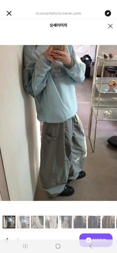 [UNISEX] 비조 스냅 나일론 팬츠 (5C)