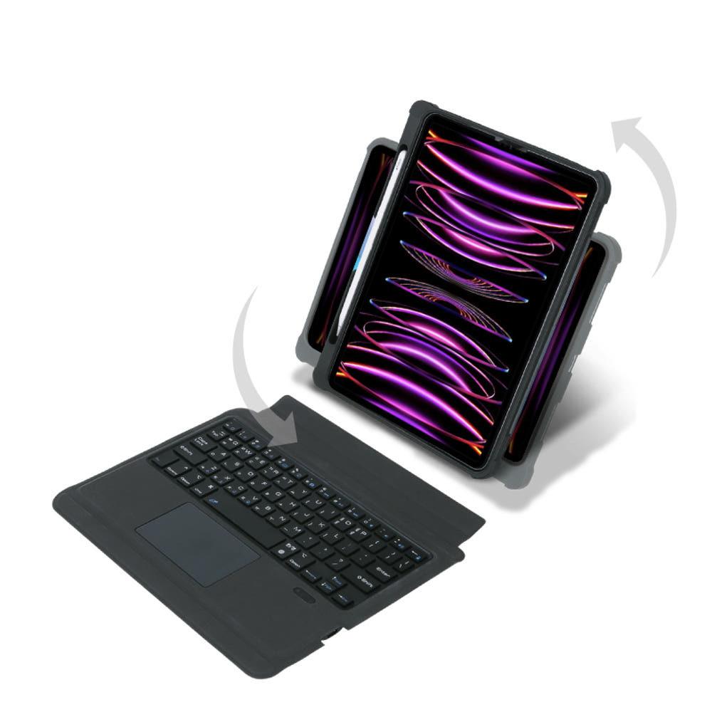 오펜트 아이패드 에어 11 모델 7세대 6세대 5 4 세대 프로 3 4 5 6세대 11인치 블루투스 키보드 케이스 A200 탈부착 세로거치 무선키보드