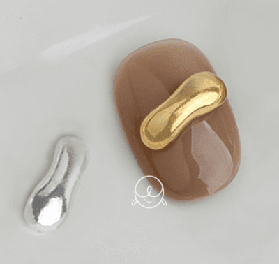 메탈76 썸머피치 뉘앙스파츠 덩어리네일 수제네일팁 빅땅콩