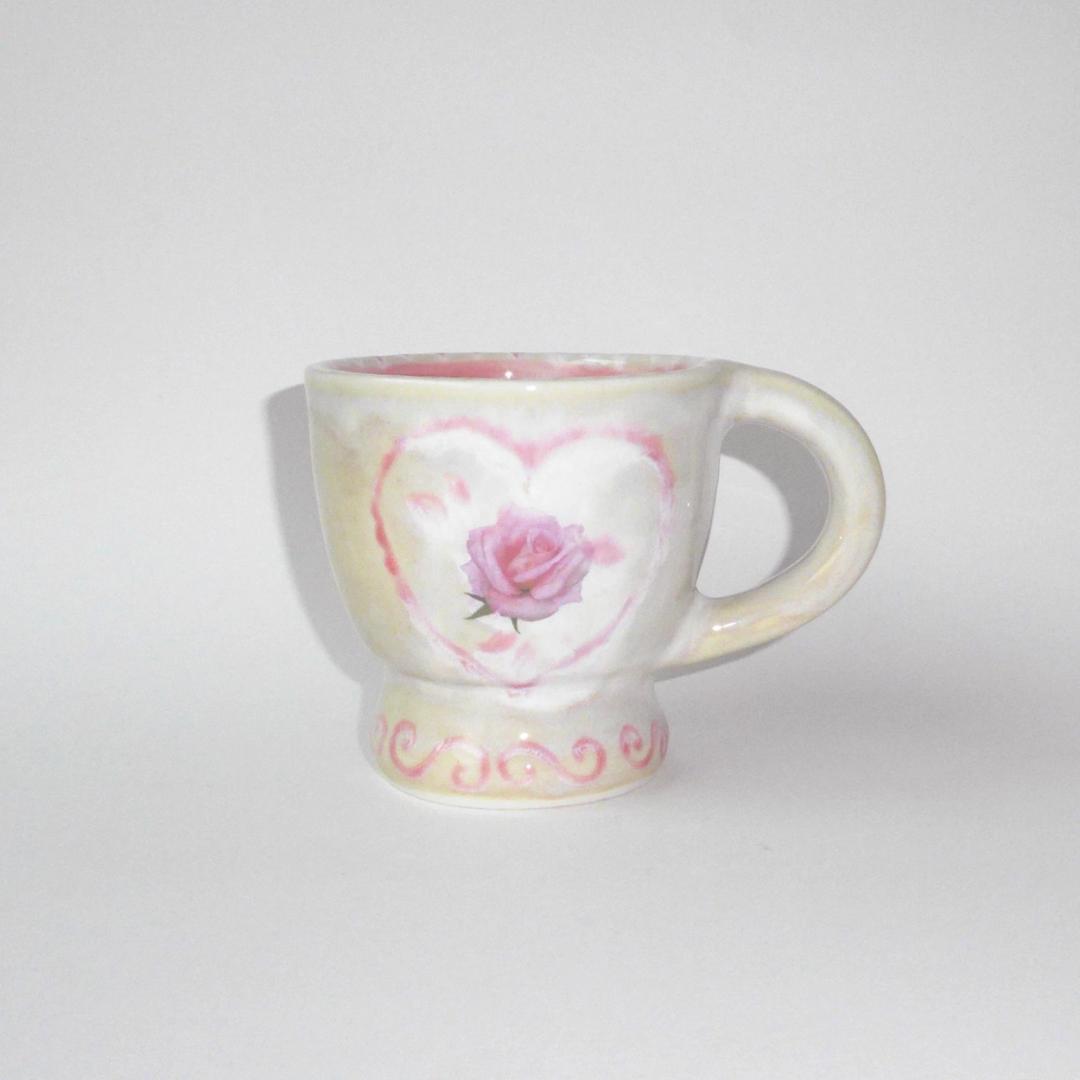 Pink rose cup