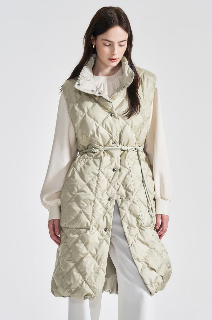 [OBZEE] 리버시블 벨티드 구스 다운 베스트