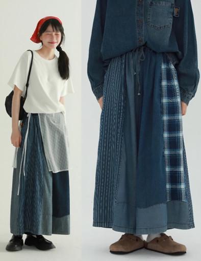 EPIC RARE 데님 하이웨이스트 와이드 팬츠