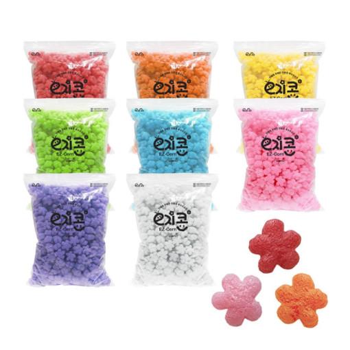 이지콘 콘블럭 만들기 이지콘 콘블럭 꽃 500개 리필팩 만들기 학습 교구 공작 교재