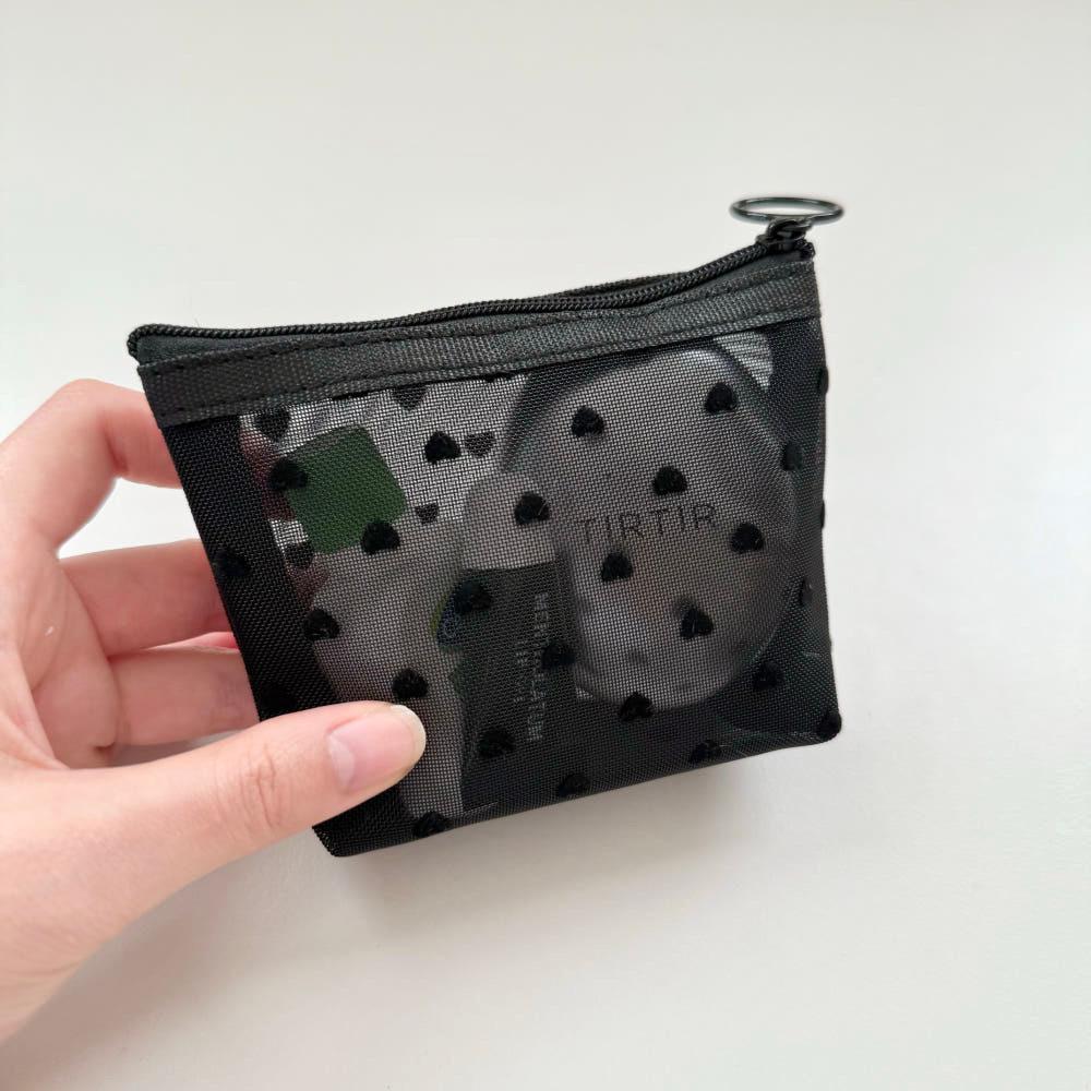 하트 메쉬 미니 파우치