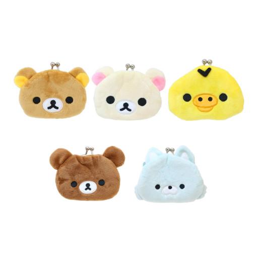 리락쿠마。페이스 동전 지갑 (똑딱이형) 코리락쿠마 키이로이토리 챠이로이코구마 아기 늑대 산엑스