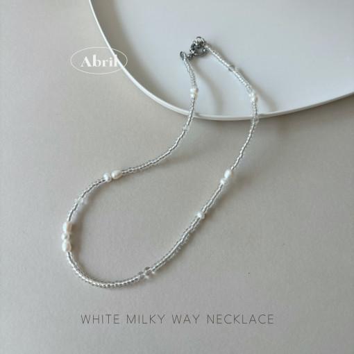 [아브릴] White Milky Way Necklace
