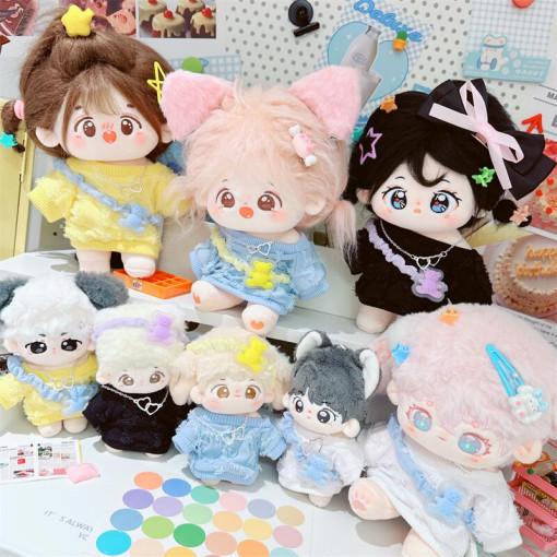 10cm 20cm 아이돌 솜인형 릴렉스 뽀송 맨투맨 세트 캐주얼 무속성인형 의상 옷