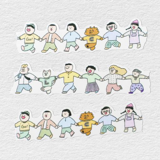 [돌콩블루] 손에 손잡고 다이컷 마스킹테이프_재입고