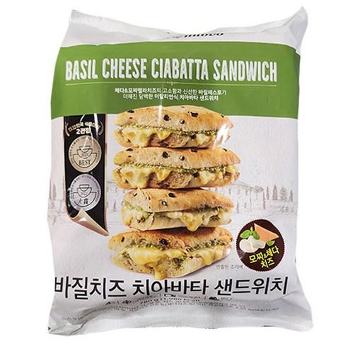 트레이더스 밀크앤허니 바질치즈 치아바타 샌드위치 780G 아이스박스+아이스팩 /냉동식품, 195g, 4개 - 기타즉석식품 | 쿠팡