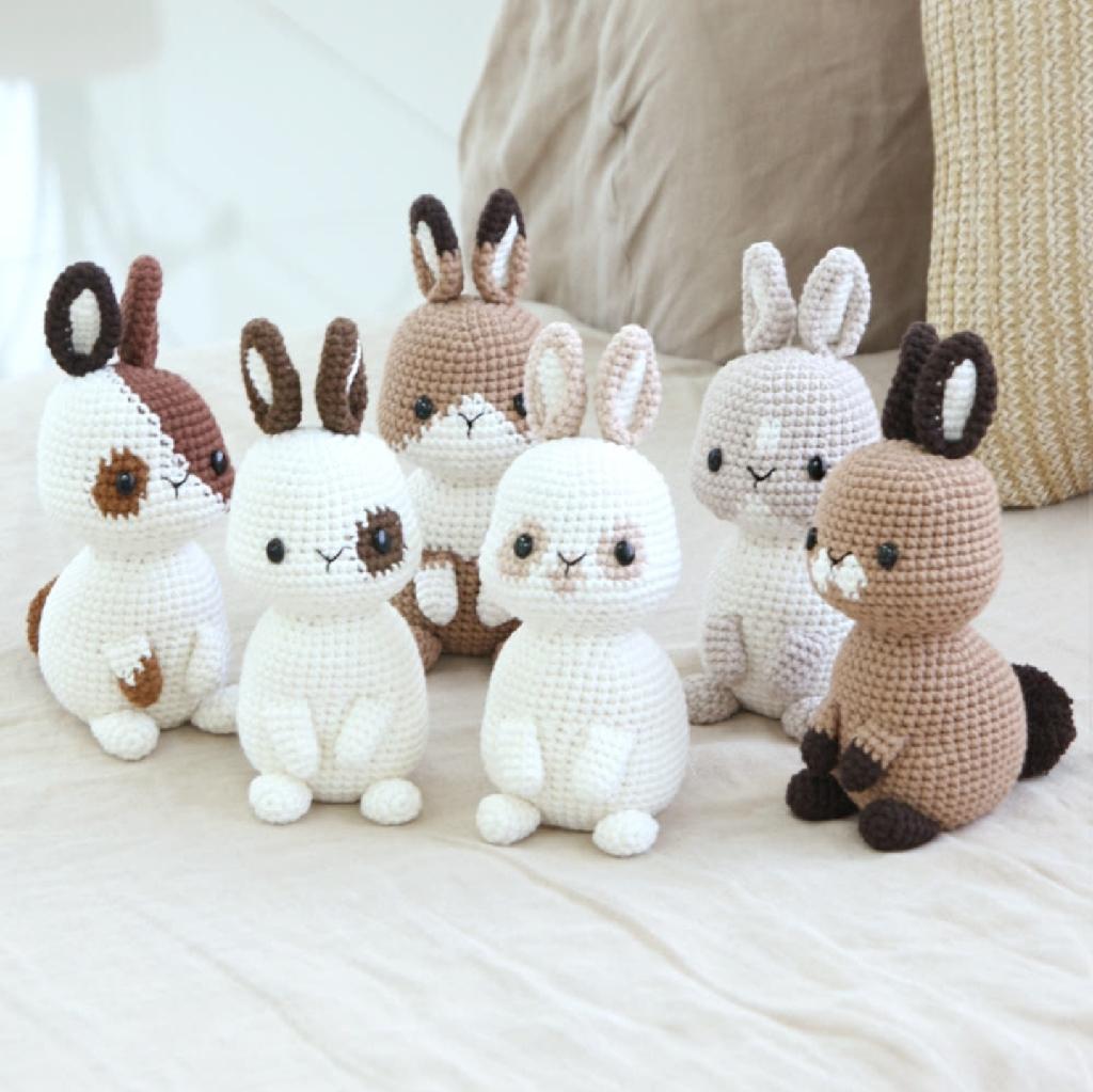 코바늘인형 모던버니 - 세 마리 이상