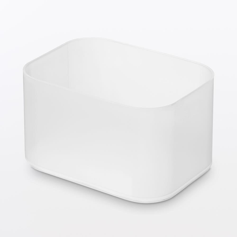 무인양품 재생 폴리프로필렌 혼용 메이크 박스 1/2가로형 하프, 1.42L, 1개