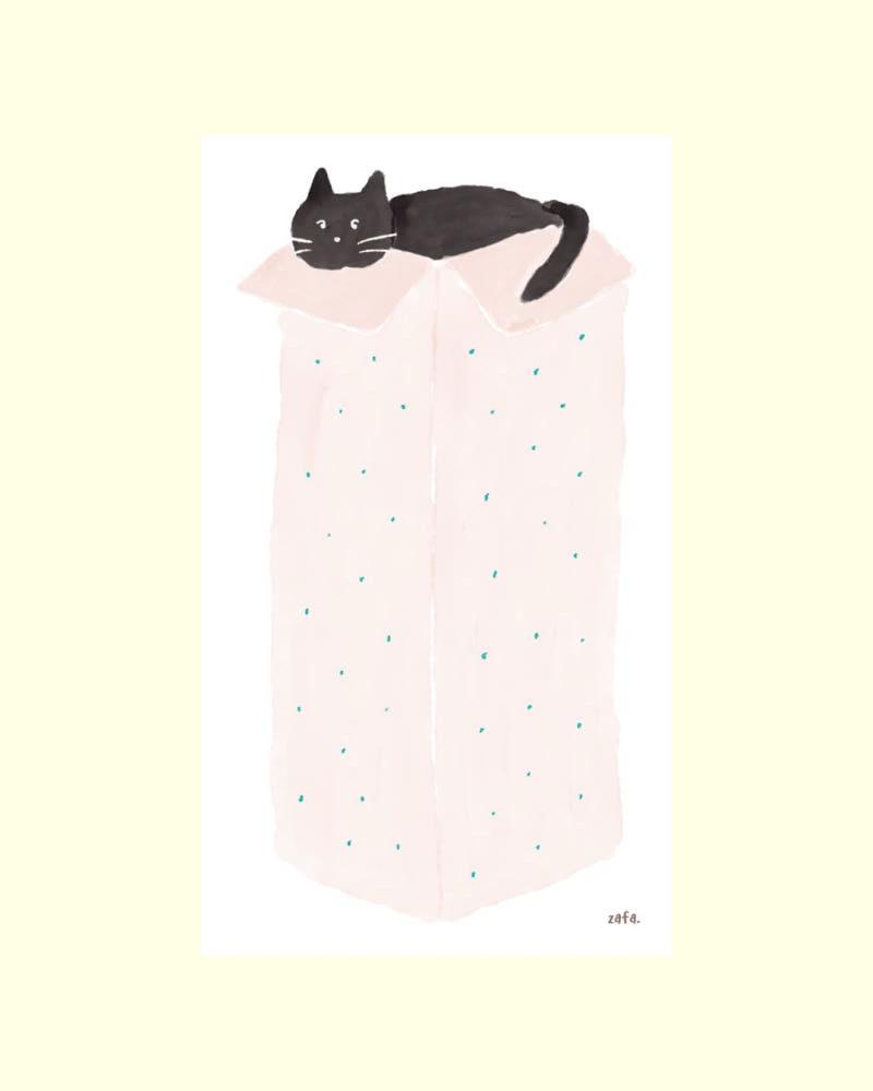 [자파점] 깜냥 고양이 미니 떡메모지