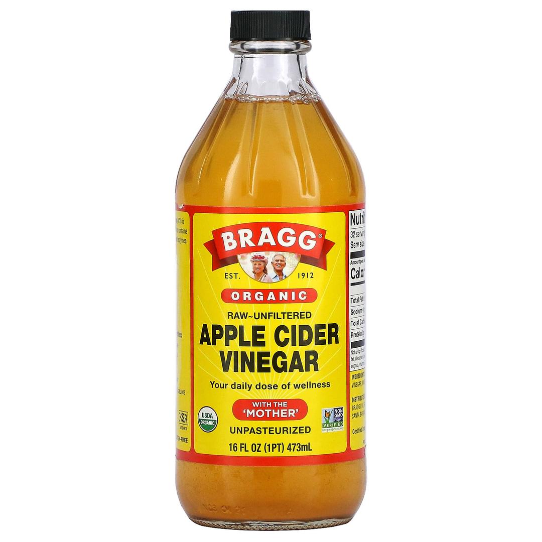 Bragg, 유기농 무가공 애플 사이다 식초, 초모 함유, 473ml(16fl oz)