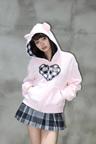 [Eat me Plz] 핑크 베어 후드집업 뉴진스 해린 착용 PINK BEAR HOODIE : 젤리보드