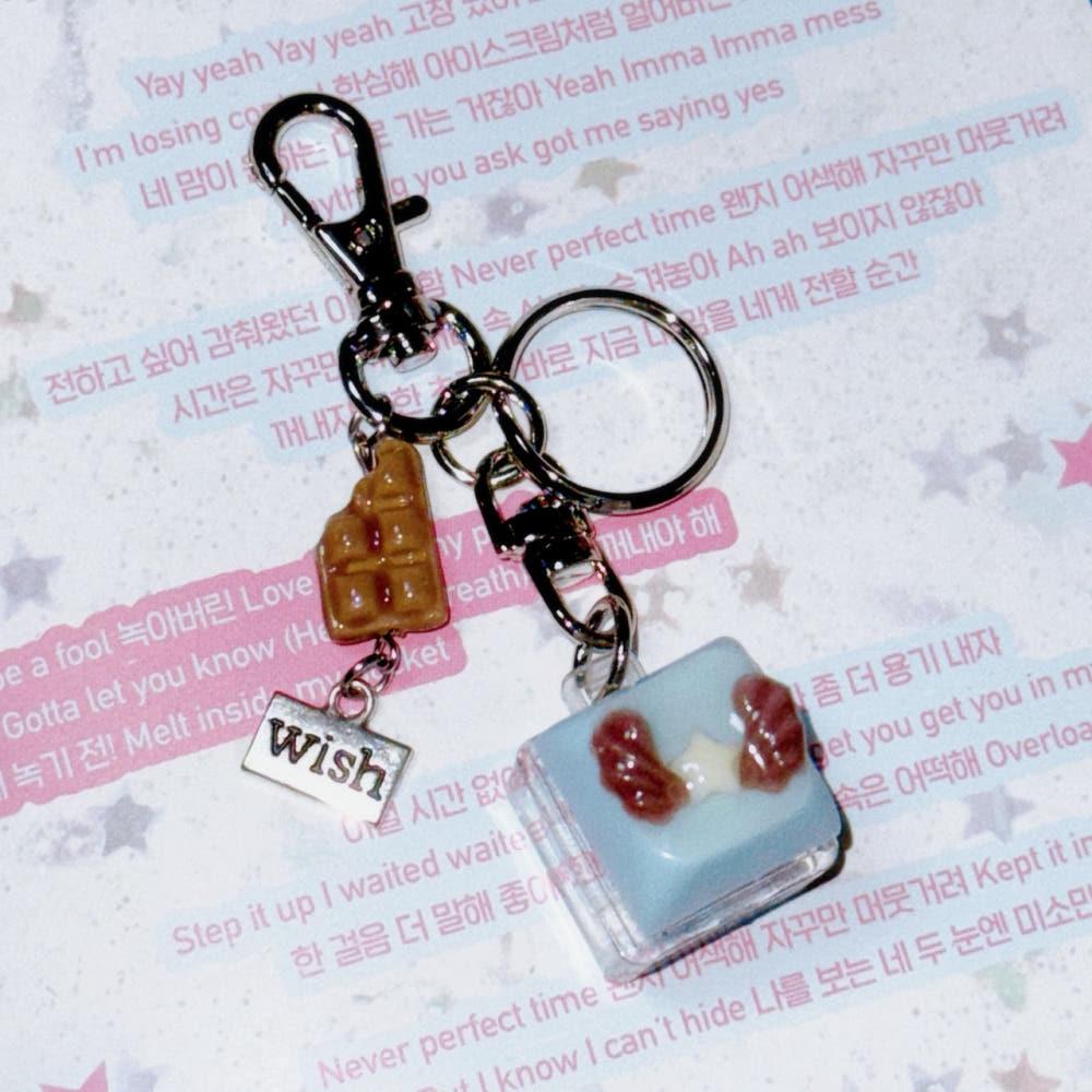 [듄 스튜디오] 위시키캡 키링 ~멜팅초코~ wish keycap keyring melting choco