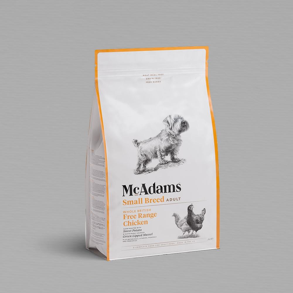 맥아담스 강아지 사료 방목 치킨 소형견용, 2kg, 1개