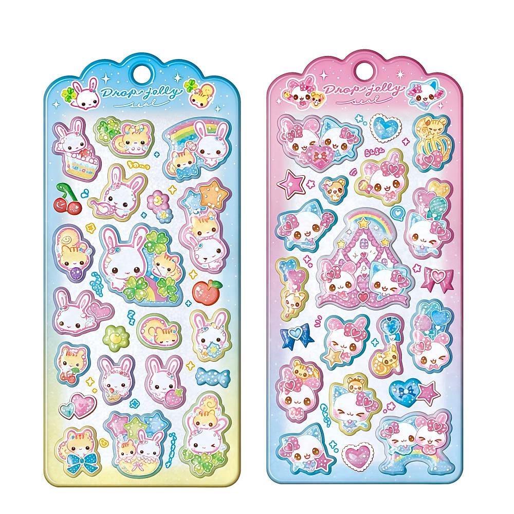 헤이세이 메모리 반짝이 투명 에폭시 씰 스티커