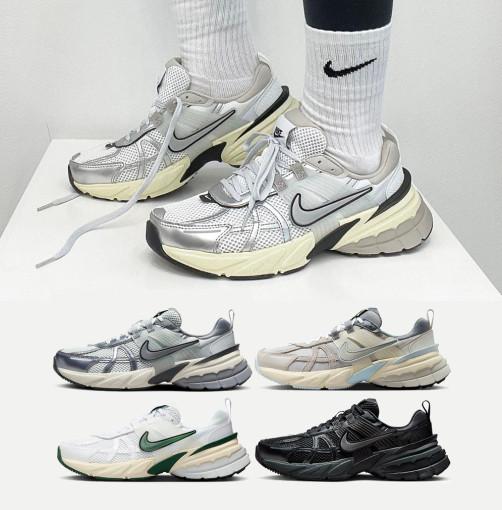 (매장판) 나이키 V2K 런 블랙 서밋 화이트 메탈릭 실버 퍼 우먼스