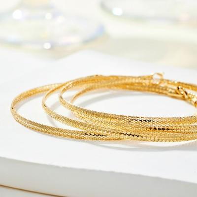 14K 글램 스네이크 2mm 팔찌 GLBCB169