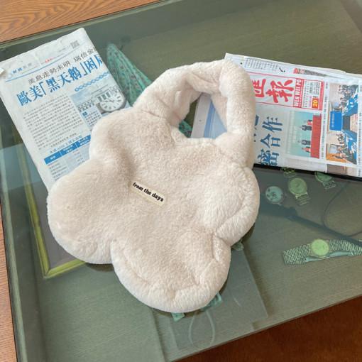 [자체제작] 4컬러 클로버 뽀글이 퍼 미니백 / 겨울 토트백 가방